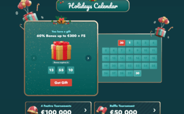 holiday calendar with a new gift every day throughout december at dolly casino