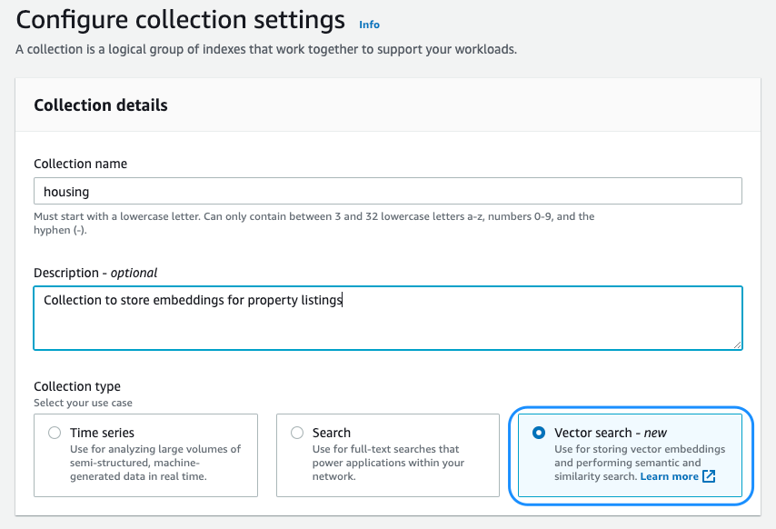 Configure collection settings