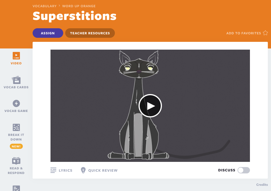 Superstitions Flocabulary lesson cover 