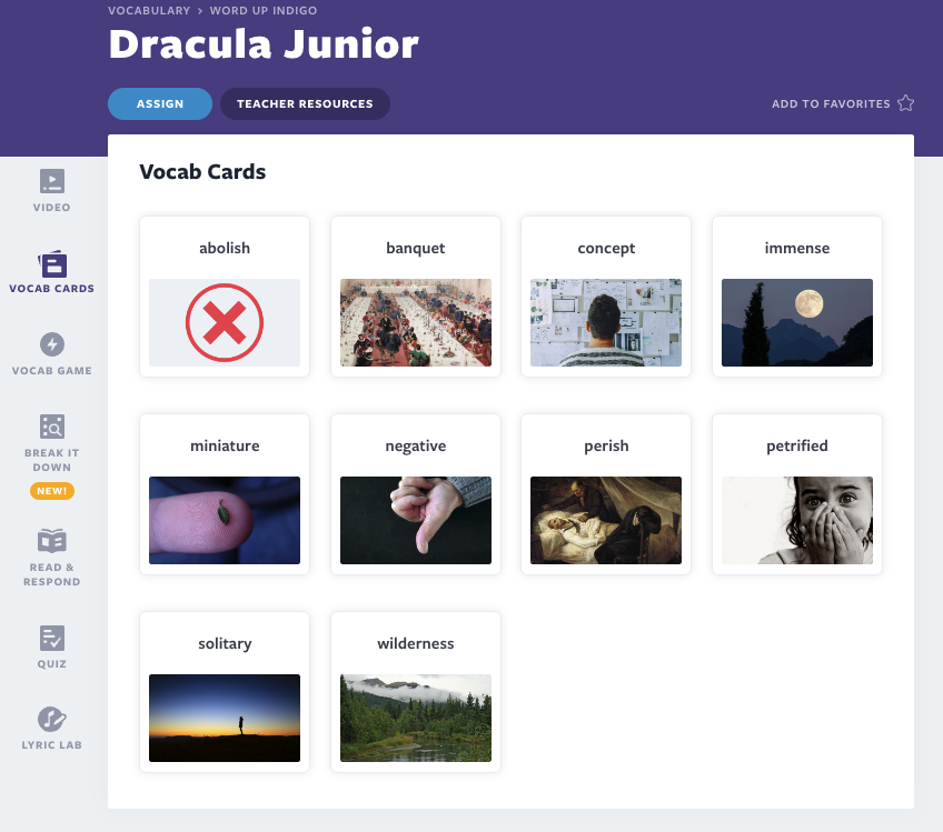 Dracular Junior Flocabulary lesson cover