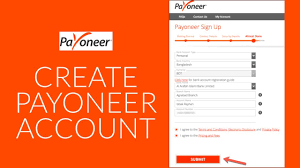 How to create account in Payoneer?