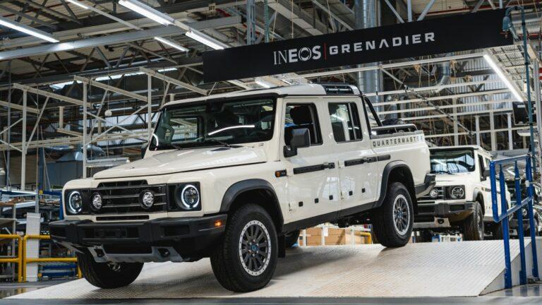 Ineos Grenadier Quartermaster pickup now in production